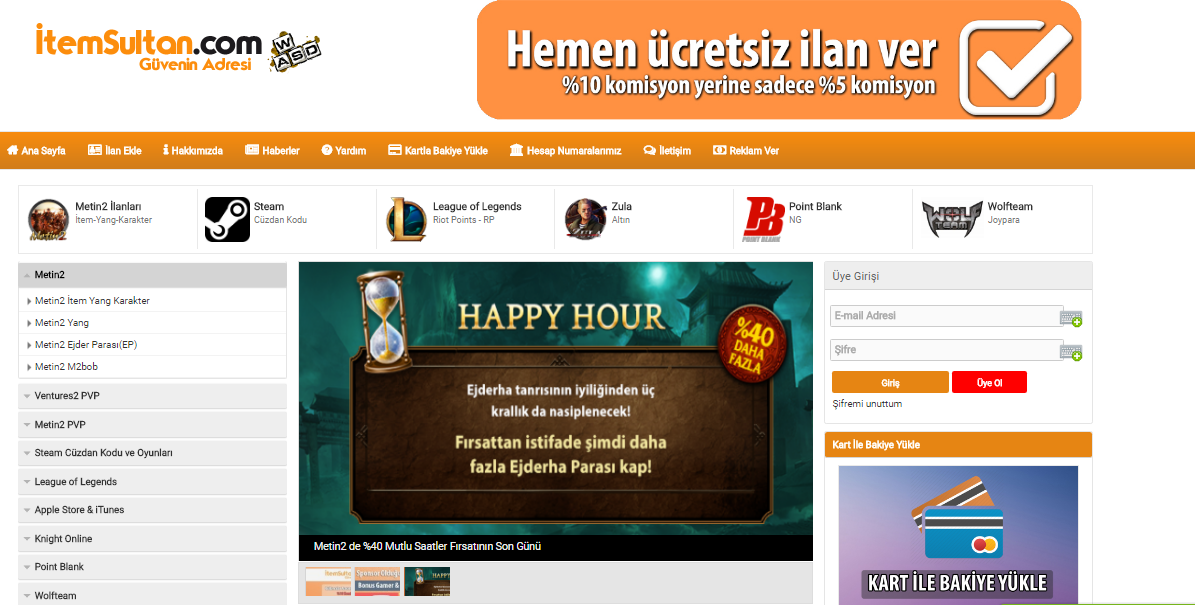 İtemsultan Site Görüntüsü